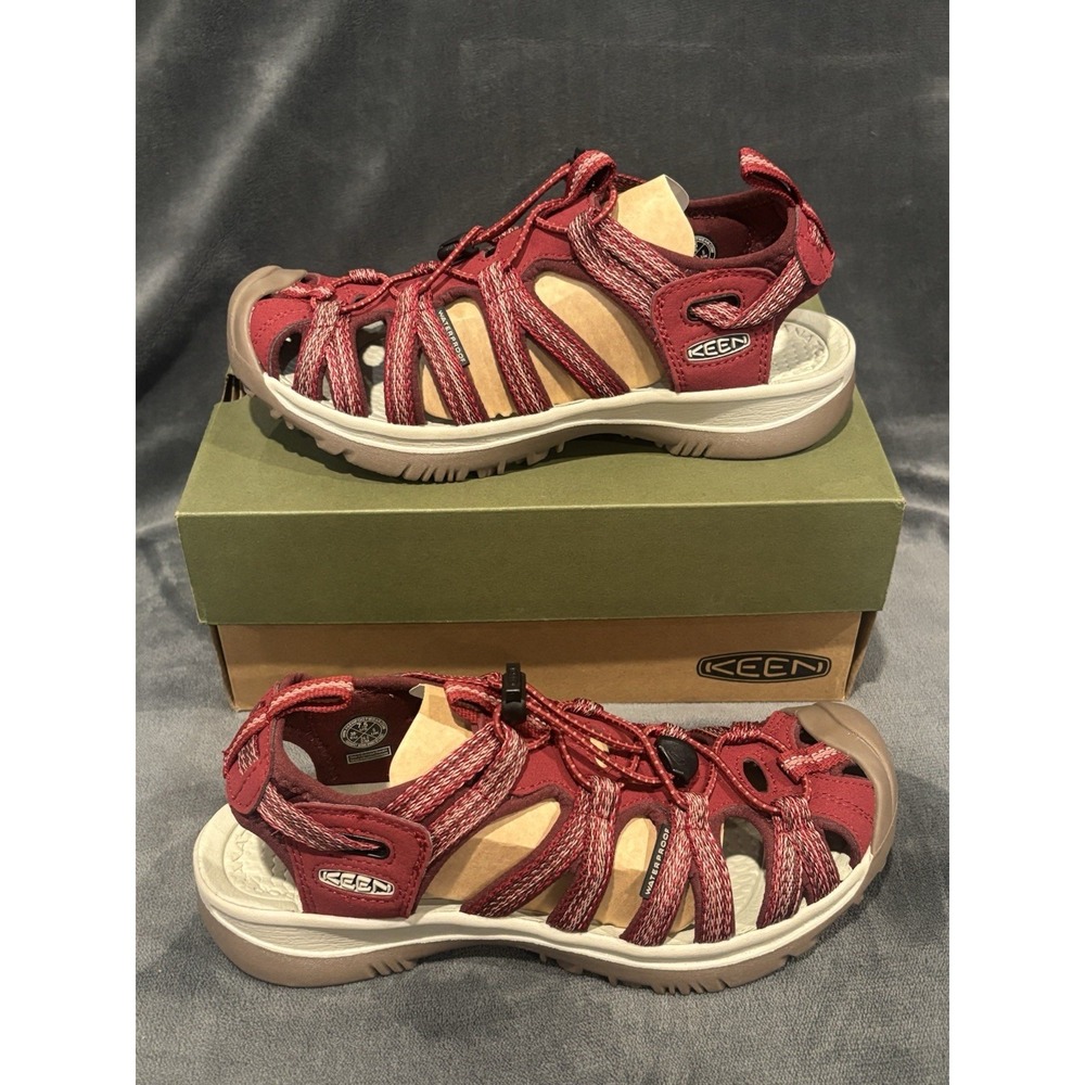 NIB‎ Keen 1025041 Women's Whisper Red Dahlia Multisport Sandal